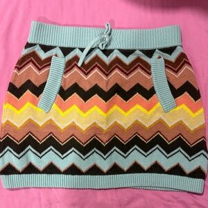 Missoni Multicolor Chevron Mini Skirt
